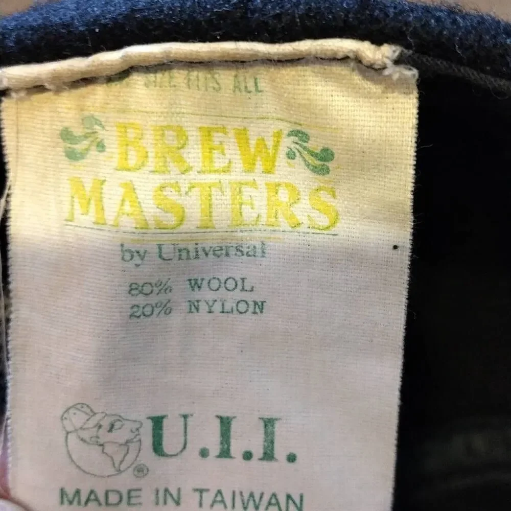 Brew Masters Wool Vintage Coors Beer Baseball Hats Men's Adjustable Black